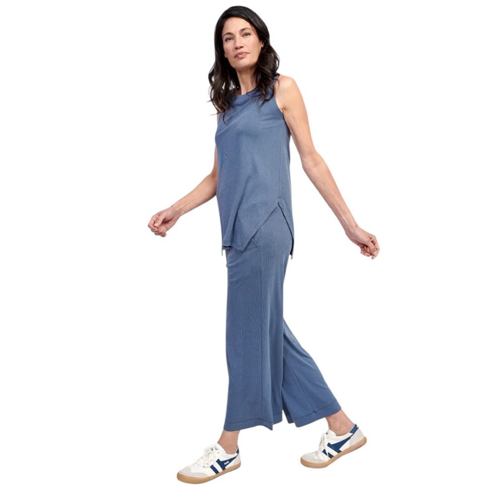 Alembika Essential Lounge Pants Blue Mist Cropped Wide Leg Size 5 | US 14-16 NWT - Picture 12 of 12